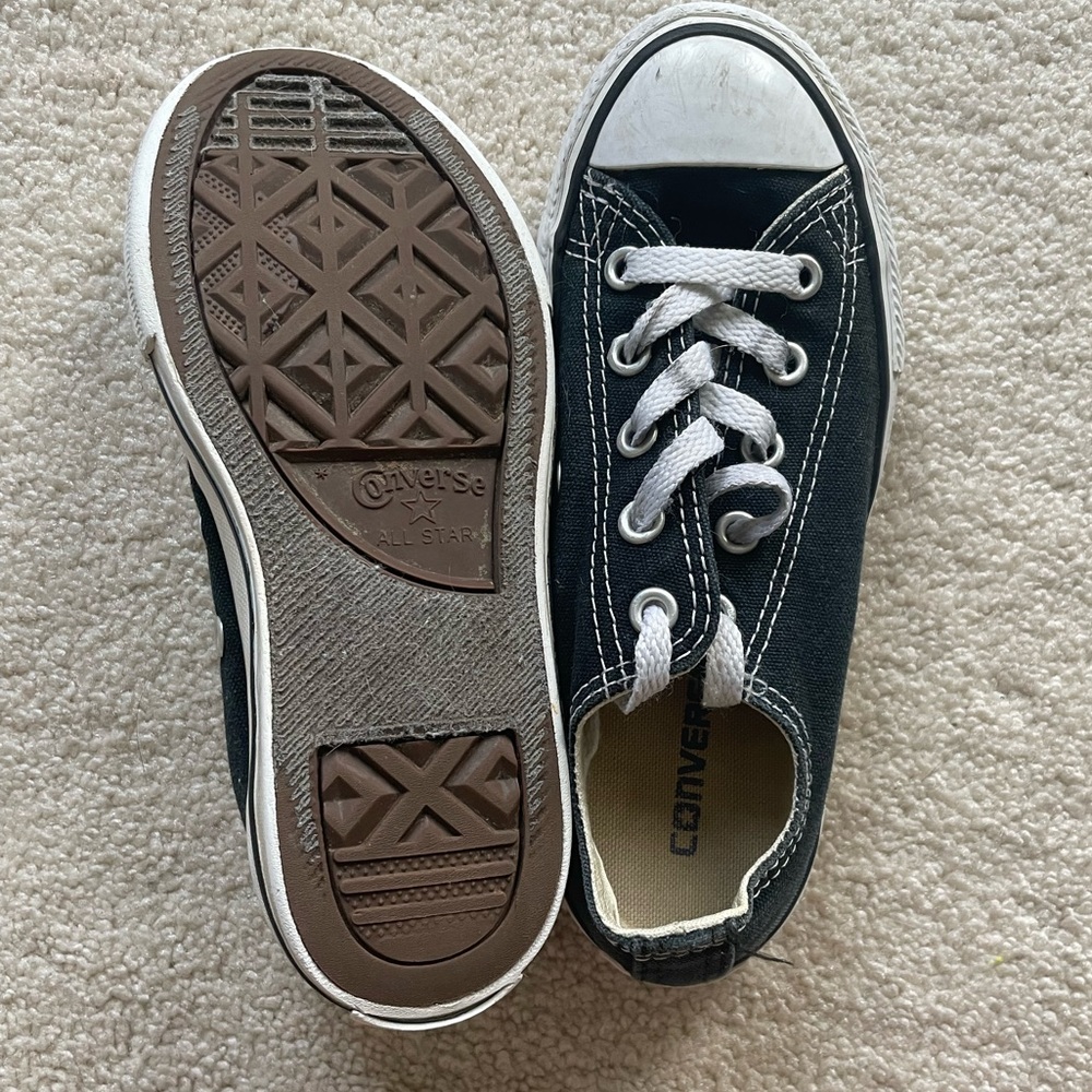 Kids Black Low Rise Converse